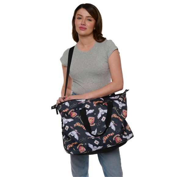New Women's Harry Potter Weekender Duffel Bag & Crossbody Bag 2Pc Travel Set - Picture 4 of 10